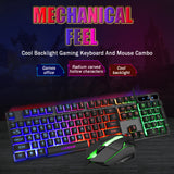 USB 2.0 Backlit LED Professional 104 Keys Keyboard Mouse Combos Home Notebook Desktop Computer Gaming Keyboard 912