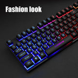 USB 2.0 Backlit LED Professional 104 Keys Keyboard Mouse Combos Home Notebook Desktop Computer Gaming Keyboard 912